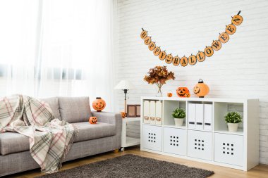 hiçbir insan Cadılar Bayramı dekorasyonu salon