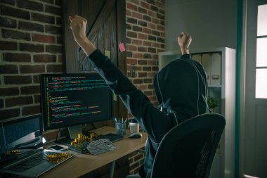 Arkadan Görünüm fotoğraf profesyonel kadın hacker