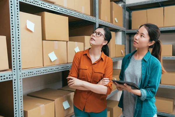 Collega della società di shopping online che lavora insieme — Foto Stock