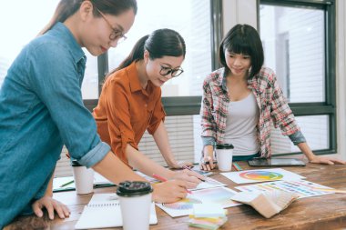 profesyonel genç kadınlar iş takım toplantısı
