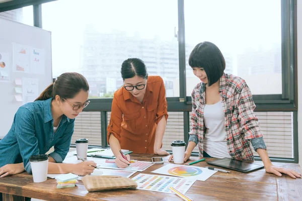 Teamleider elegant, aantrekkelijk, vrouwelijk en ontwerper — Stockfoto