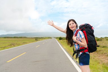 yol kenarında duran zarif çekici Gezgin