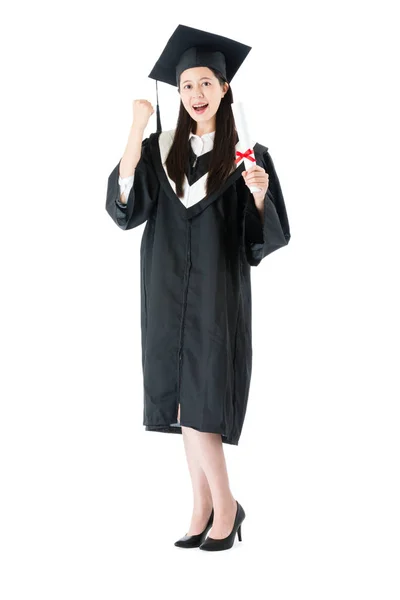 Happy jistý ženské university postgraduální student — Stock fotografie