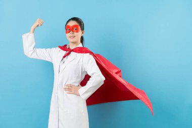 Güzellik çekici kadın kanser doktor süper kahraman