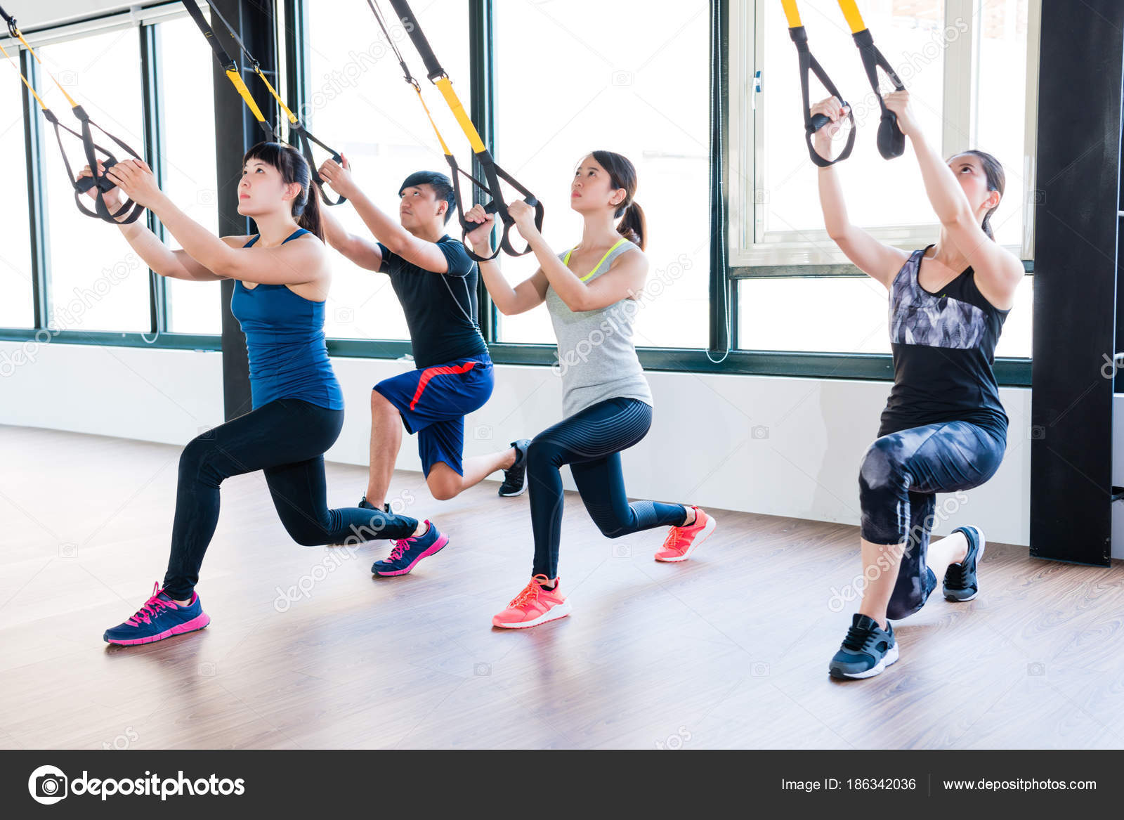 Total body resistance exercise TRX training — Stock Photo © primagefactory  #186342036