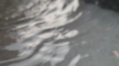 Genç kız el kefalet kepçe ile temiz su elde.