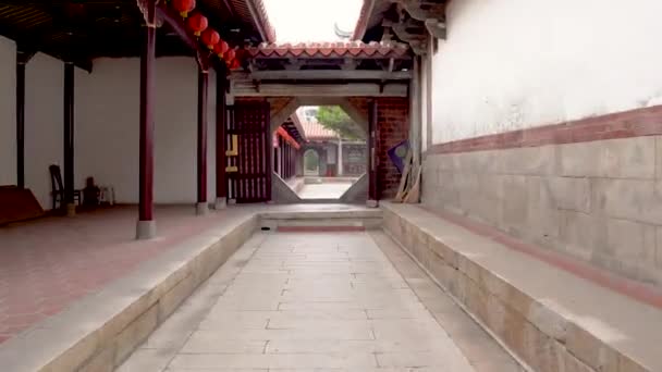 Vista Parte Interior Del Templo Longshan Edificio Antiguo Local Arquitectura — Vídeo de stock