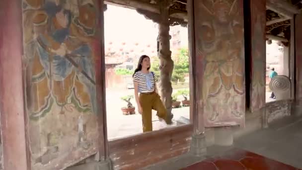 Farklı Türde Görünüm Siteleri Tayvan Lukang Ziyaret Edebilirsiniz Eski Sokakları — Stok video