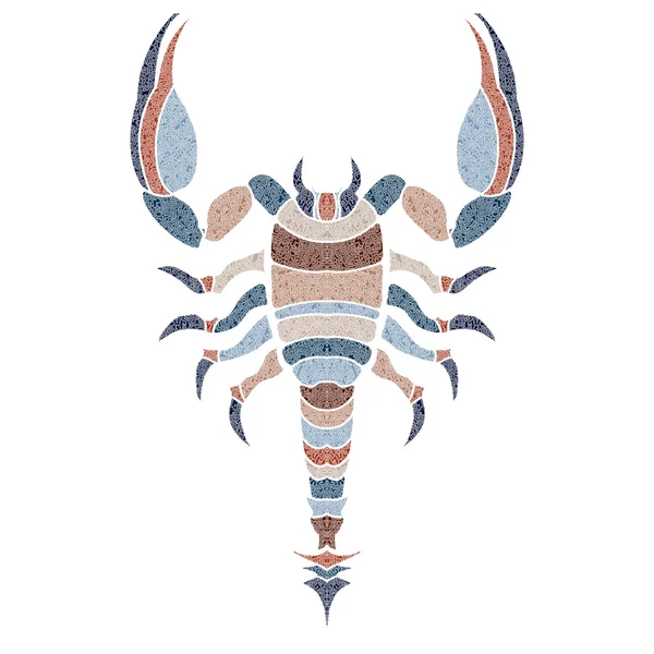 Scorpione luminoso, segno zodiacale Scorpione — Vettoriale Stock