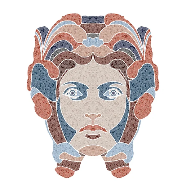 Donna luminosa ritratto, segno zodiacale Vergine — Vettoriale Stock