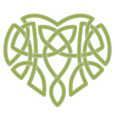 Celtic kalp, düğüm etnik sembol iç içe