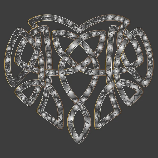 Кельтські серце, переплітаються вузол етнічних символ — стоковий вектор
