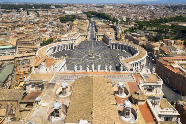 st. Peters Bazilikası'na gelen havadan görünümü