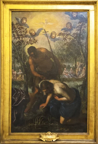Domenico Tintoretto "Battesimo di Cristo" — Stockfoto