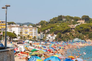 Hafta sonu Fenals Sahili, İspanya, Lloret de Mar, 4 Ağustos 2018