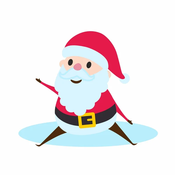 Santa Claus sedí. Veselé Vánoce a šťastný nový rok designový prvek. Vektorové ilustrace pro pozvánky, blahopřání design, tričko tisk, inspirace plakát. — Stockový vektor