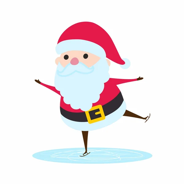 Santa Claus montando en pista de hielo — Archivo Imágenes Vectoriales