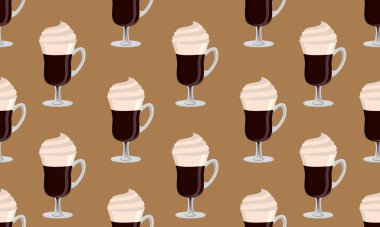 İrlandalı kahve kahverengi zemin üzerine Dikişsiz desen vektör