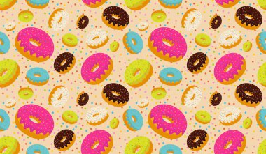 Çok lezzetli donuts ile Seamless Modeli