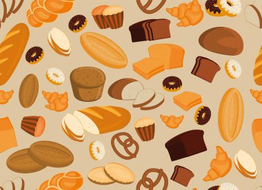 Ekmek yapım ürünleri ile Seamless Modeli arka plan