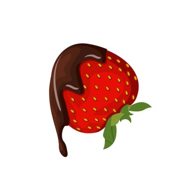 Çilek çikolata vektör çizim ile