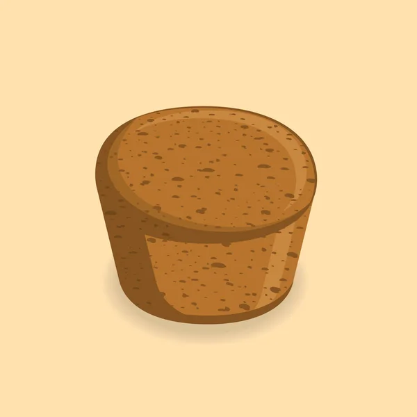 Vectorillustratie van bruin brood — Stockvector