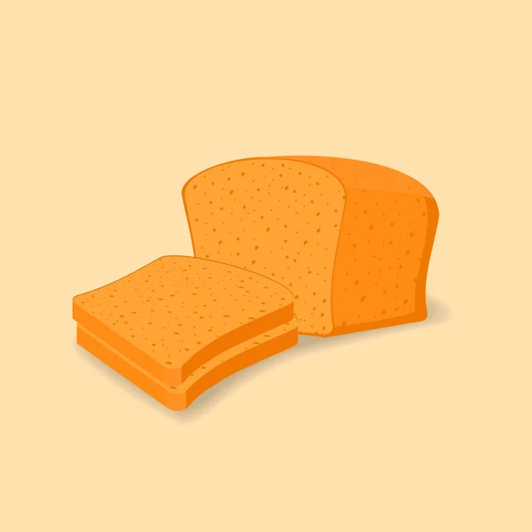 Ilustração vetorial de pão fatiado — Vetor de Stock