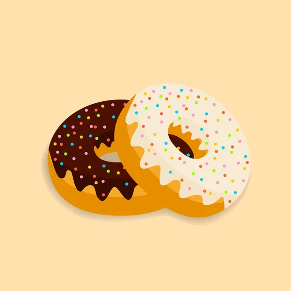 Köstliche Donuts Vektor isoliert auf einem hellen Hintergrund — Stockvektor