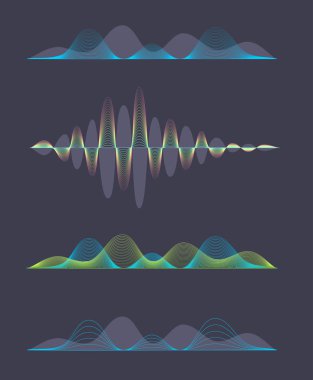 Renkli ses dalgaları tasarım