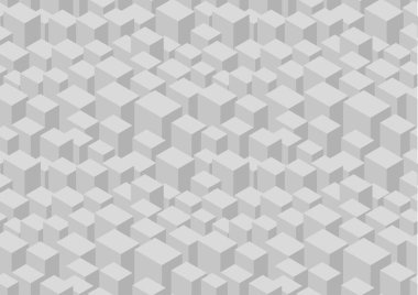 Gri izometrik küp seamless modeli