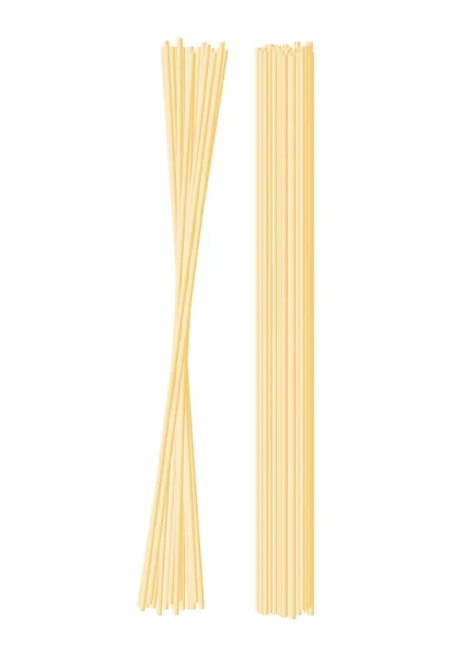 Éléments de pâtes spaghetti — Image vectorielle