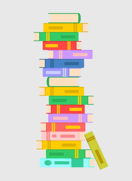 Stack of books on a white background. — Stock Vector