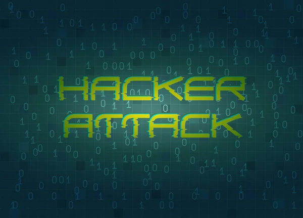 ハッカー攻撃。技術背景の概念 — ストックベクタ