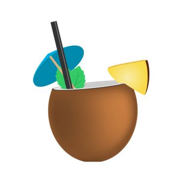 Hindistan cevizi taze kokteyl pina colada