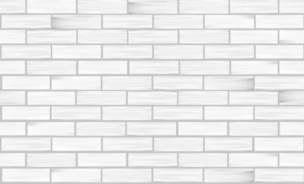 Baksteen muur wit textuur. Naadloze patroon — Stockvector