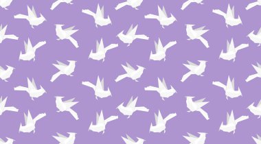 Origami kuş seamless modeli.