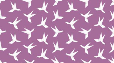 Origami sinek kuşu seamless modeli.