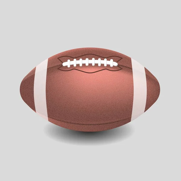 American football ball. Realistic vector illustration — Stock Vector