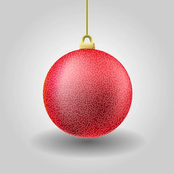 Red Christmas decoratie bal vectorillustratie — Stockvector