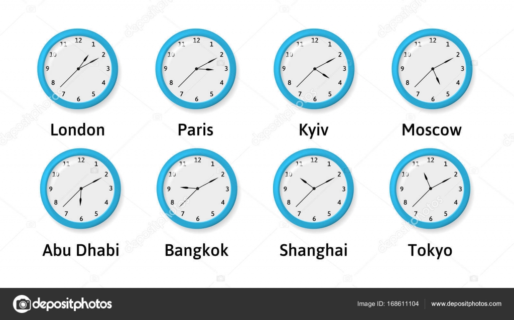 Time Zone Wall Clocks Wall Design Ideas