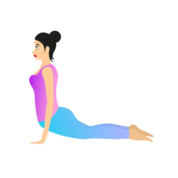 Жінка займається вправами йоги . — стоковий вектор