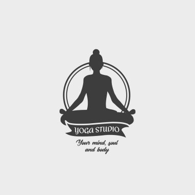 Yoga Studio sembolü şablonu.