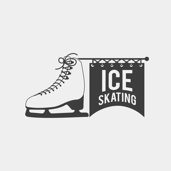 Ice skating logo. — Stock Vector