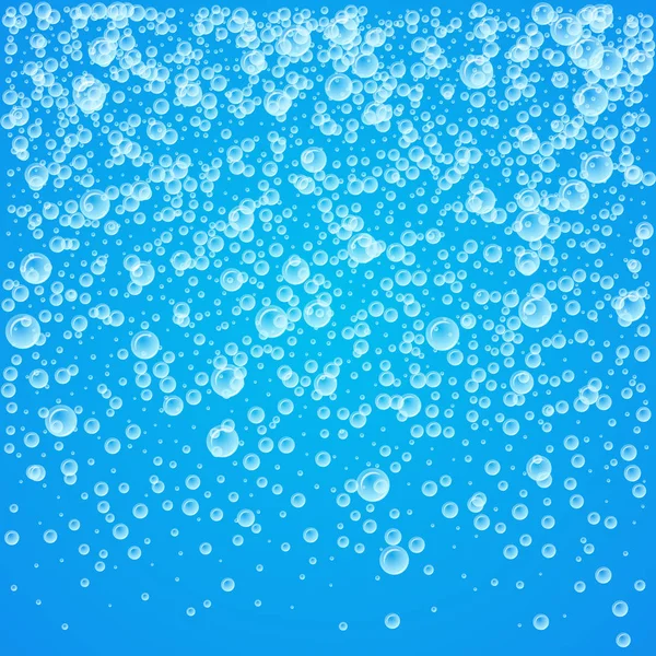 Hintergrund mit Wasserblasen. — Stockvektor