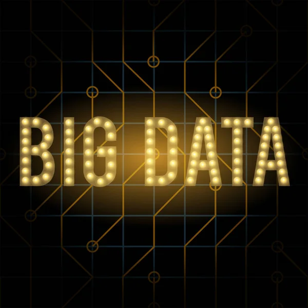 ビッグデータ技術のベクトルの背景 — ストックベクタ