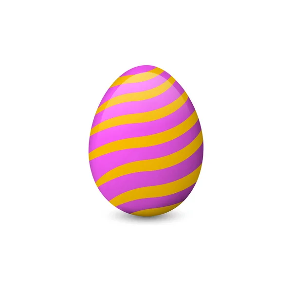 Закрашенное пасхальное яйцо изолировано на белом фоне. Векторная иллюстрация . — стоковый вектор