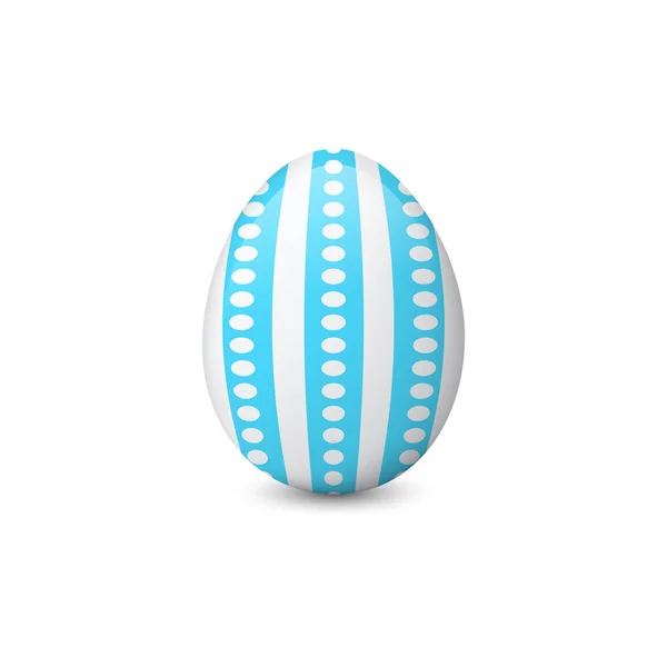 Ilustração vetorial do ovo de Páscoa decorado isolado no fundo branco . — Vetor de Stock