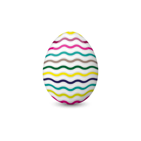 Colorful Easter egg isolated on the white background. Vector illustration. — Stock Vector