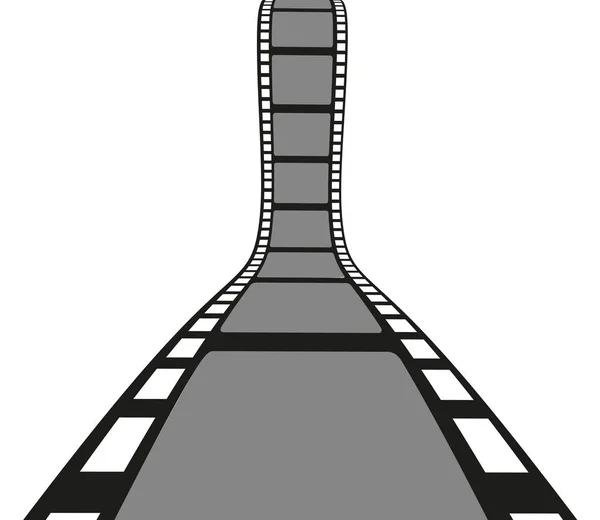 Filmszalag roll elszigetelt fehér background. — Stock Vector