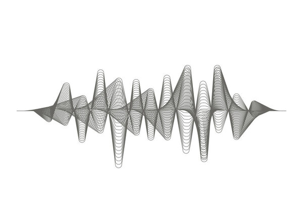 Digital sound wave. Audio equalizer.